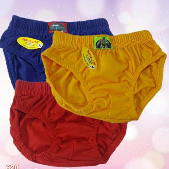 Roubo - J620 (3, 6, 12) Navacita Celana Dalam Anak Laki Laki. Cd Anak Cowok Size S M L Xl Usia 2-11 