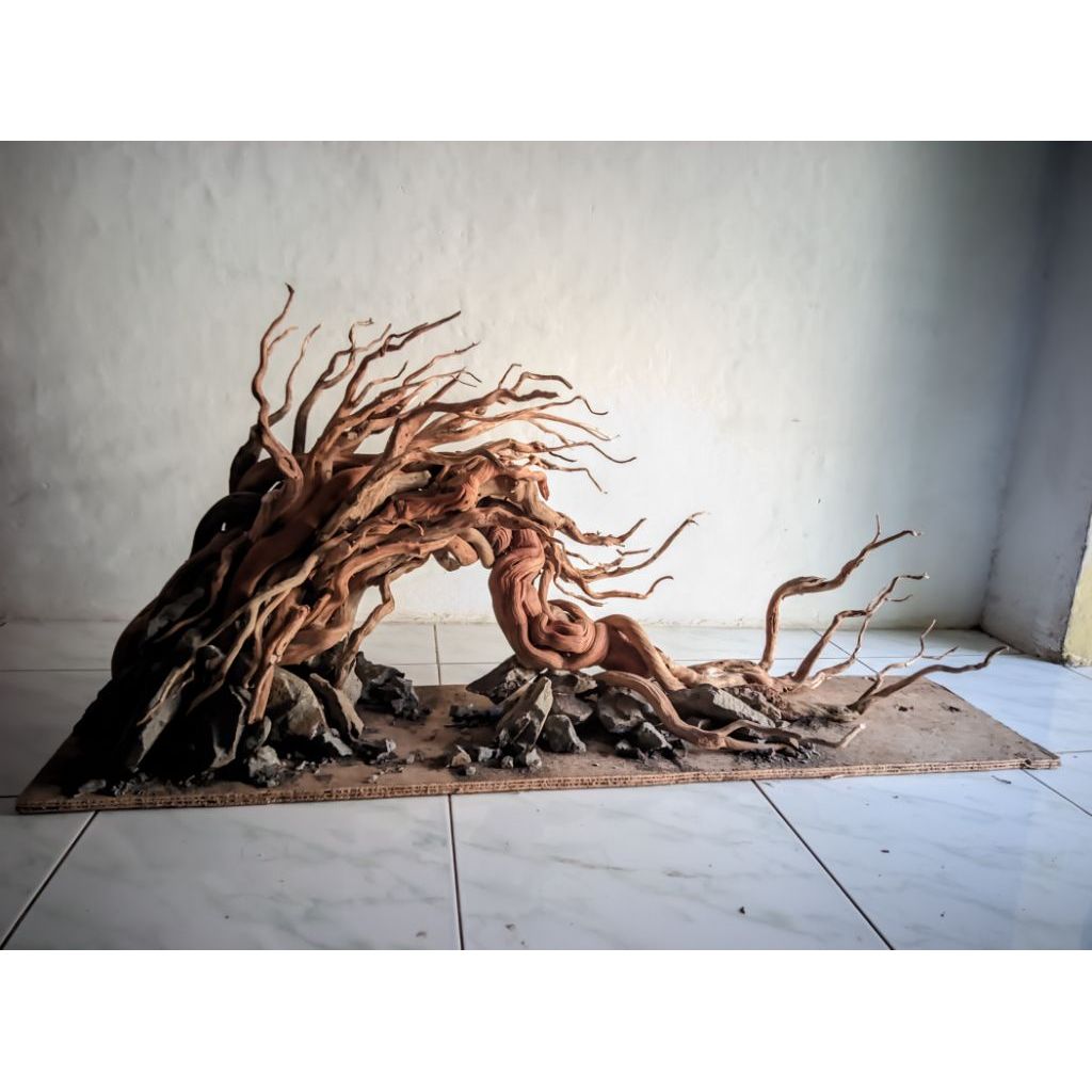 hardscape aquascape 100cm natural kayu tenggelam
