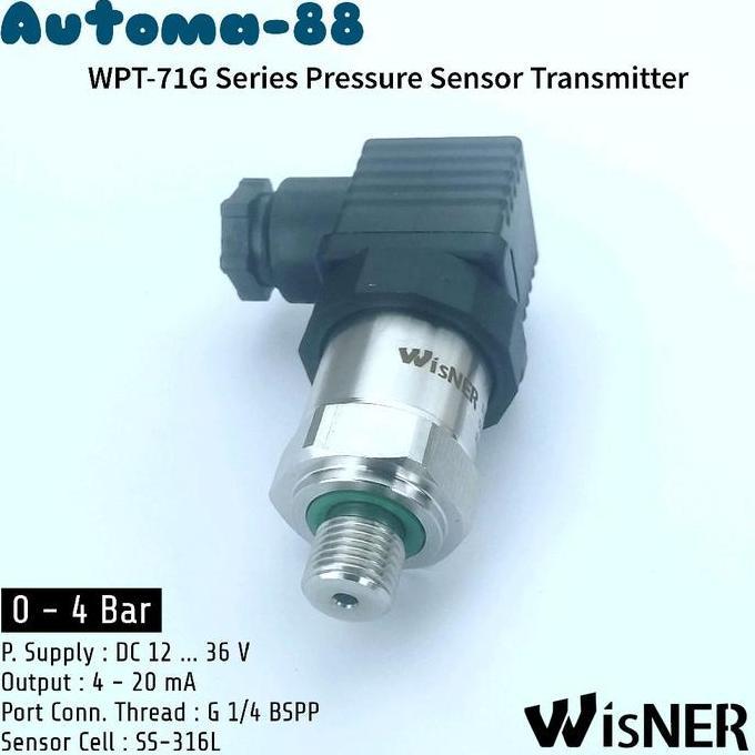 PRESSURE TRANSMITTER 0-4BAR OUTPUT 4-20MA 24V 4 BAR G 1/2 1/4 BSP NPT 1/8 1/4 1/2 AT88
