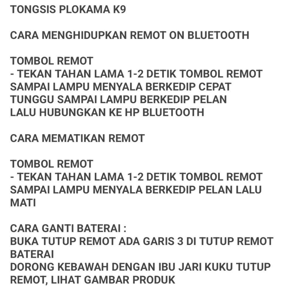 Cuci Gudang Plokama Tongsis K9 Led Tongsis Tripod K9 Selfie Stick Led 4 In 1 170Cm