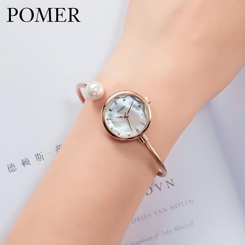 HEMAT POMER Jam Tangan Wanita Watch Fashion  Jam Tangan Model Gelang Aneka warna kuning Titanium Gra