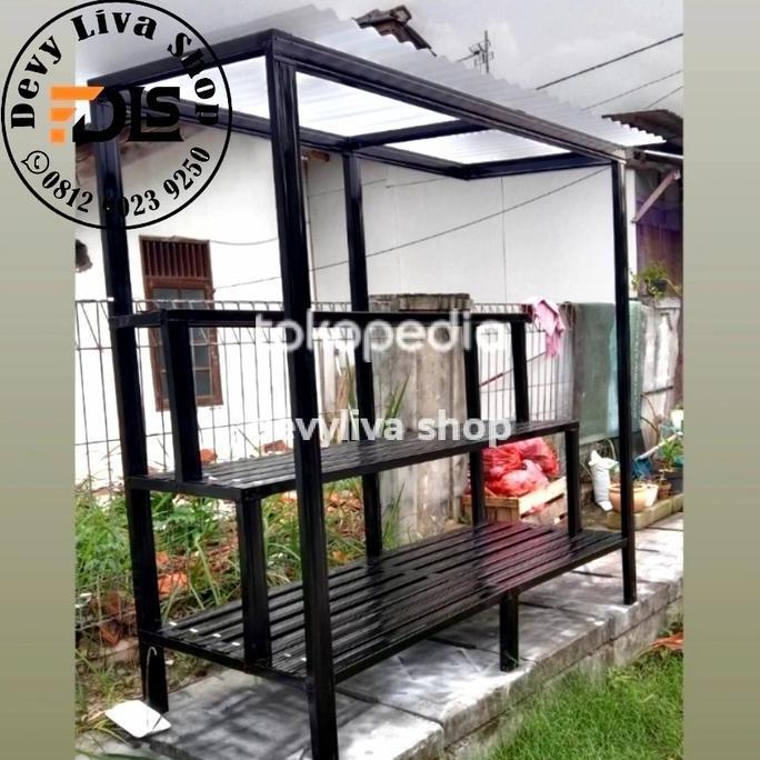 rak pot bunga baja ringan susun