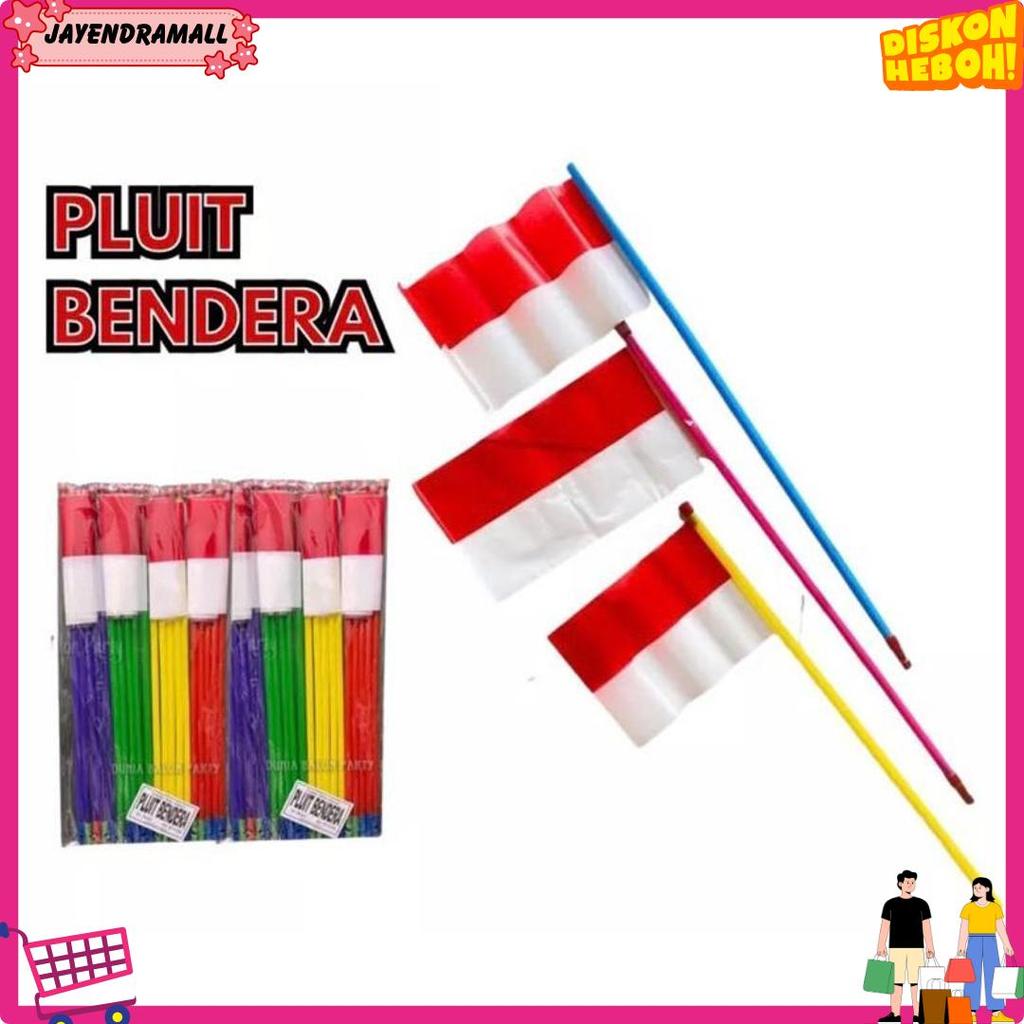 Bendera Merah Putih Gagang  20Pc / Bendera Plastik / Bendera Indonesia  / Mainan Terlaris