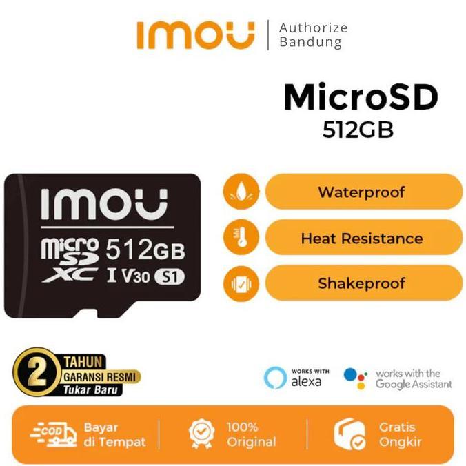 (Best) IMOU MicroSD Card 512GB Kartu Memori Memory Card HP CCTV Class 10