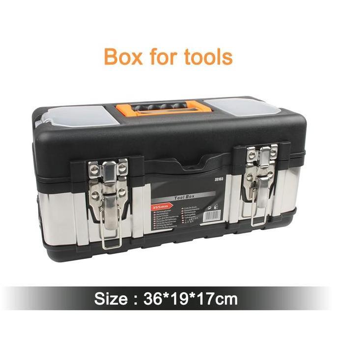 Terlaris Portable Large Stainless Steel Toolbox Household Maintenance