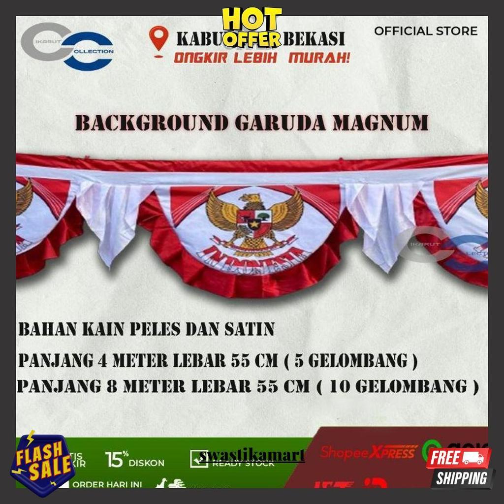 Bendera Backdroup Garuda Gelombang Standar Terbaik