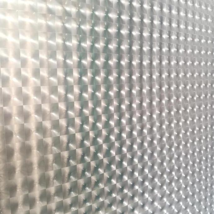 Reda- Fiber Pagar Plastik Penutup Pagar Putih Motif 3 D Harga Permeter