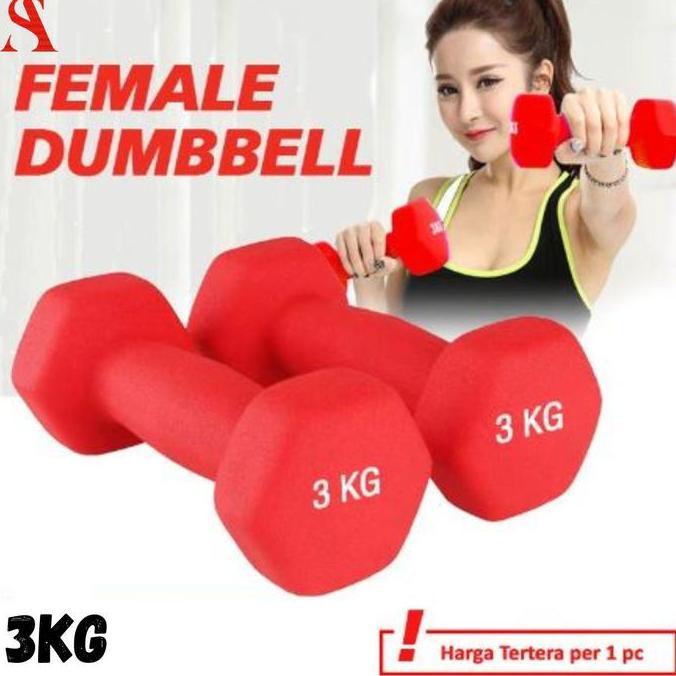 Bijian Dumbell Barbel 3Kg/Dumbell Barbel Vinyl 3Kg