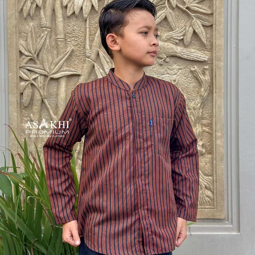 Asakhi Baju Lurik Anak Pakaian Tradisional Adat Jawa 3-13 Tahun Pengiriman Express