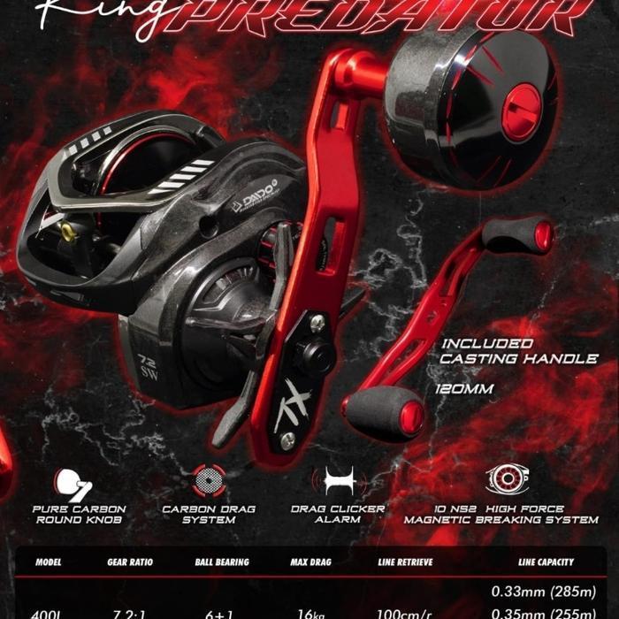 Reel daido king predator 400 L baitcasting type overhead jigging xl