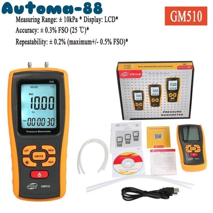 MANOMETER / DIFFERENTIAL PRESSURE / DP / PORTABLE MANOMETER DIGITAL AT88