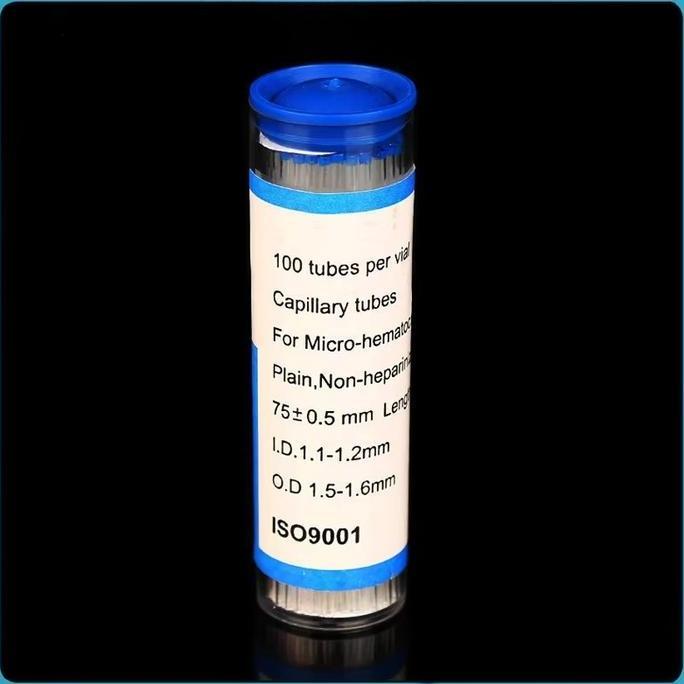 100PCS 80UL TABUNG KAPILER HEMATOKRIT TABUNG MIKRO KAPILER MIKRO KAPILER