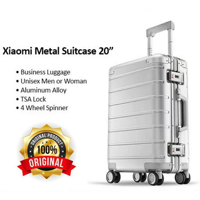 Xiaomi Metal Aluminium Business Travel Luggage 20inch Cabin Size Koper