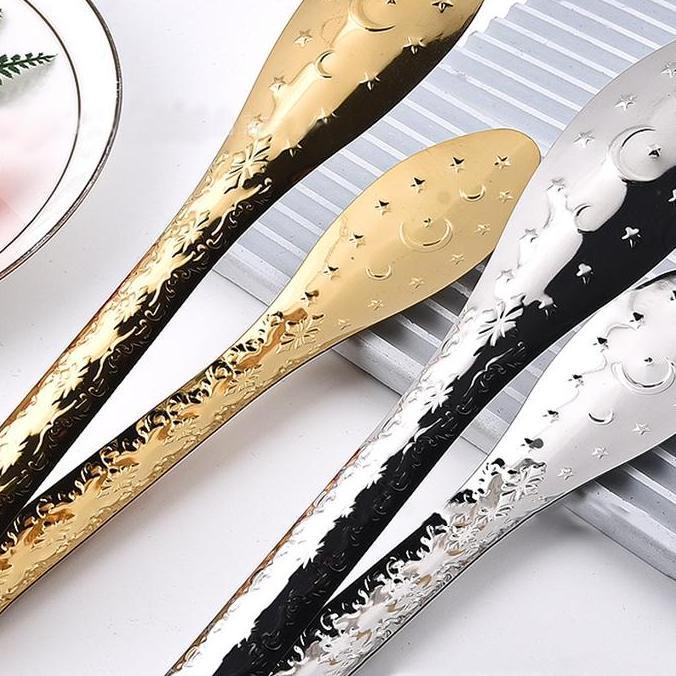 KLIP MAKANAN GOLD VINTAGE GOLD SERBAGUNA CAPITAN KUE STAINLESS GOLD