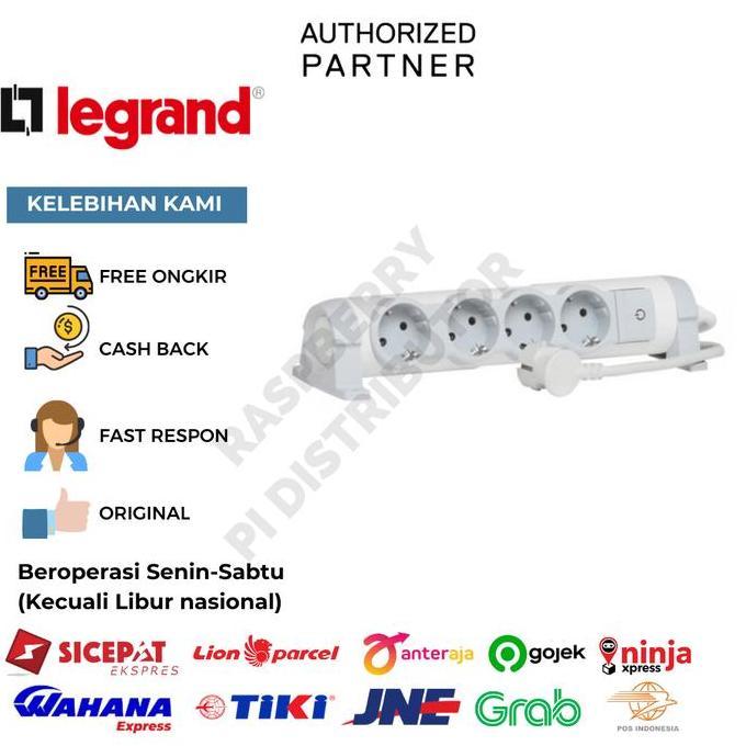 LEGRAND 694627 STOP KONTAK 4 LUBANG 3 METER RPD27