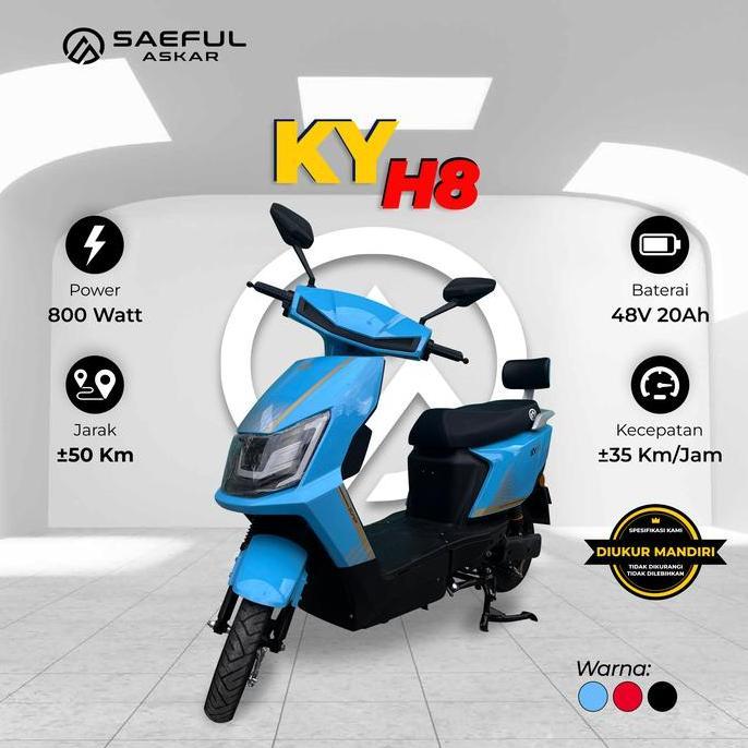 Sepeda Listrik KY Kuangyu Turtle H8 Motor Listrik Green Tech Hurricane Scood Unity VP GT Vespa Listr