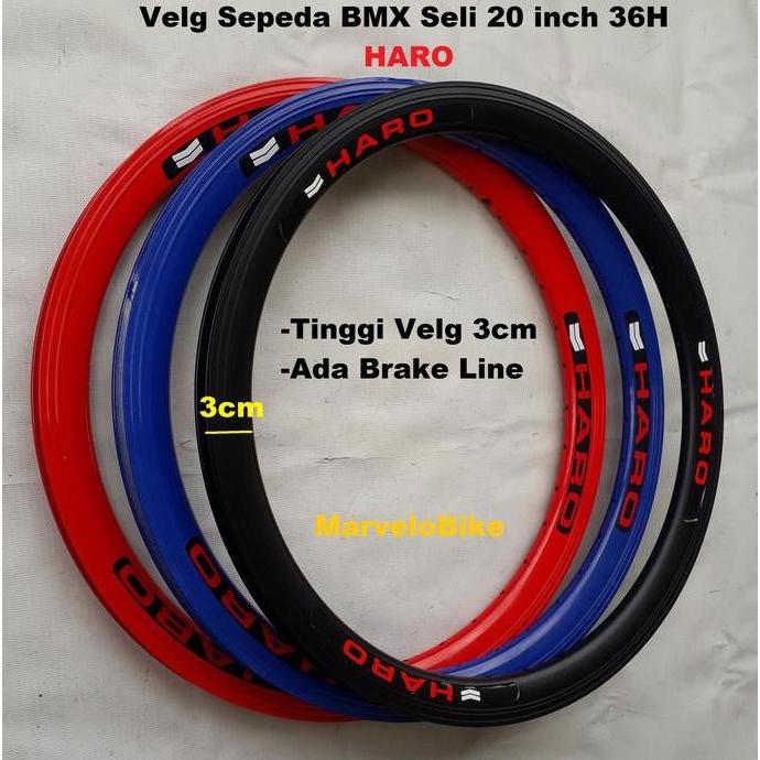 Rims Velg Sepeda Lipat BMX 20 inch 36 Hole Merk HARO
