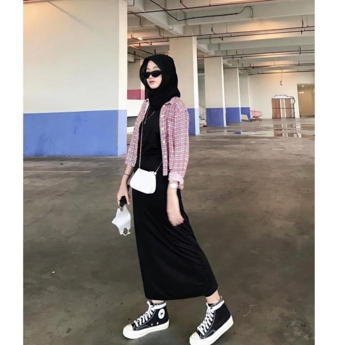 NEW PRODUCT Inner Dress Rayon Twill Tali Pinggang Inner Gamis Rayon Tanpa Lengan Manset Dress Span B