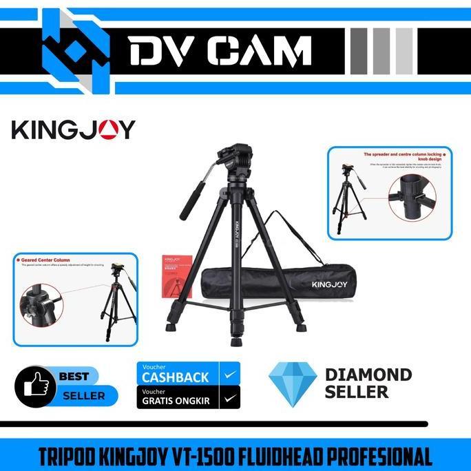 Tripod KINGJOY VT-1 Fluidhead Profesional Tripod video kamera