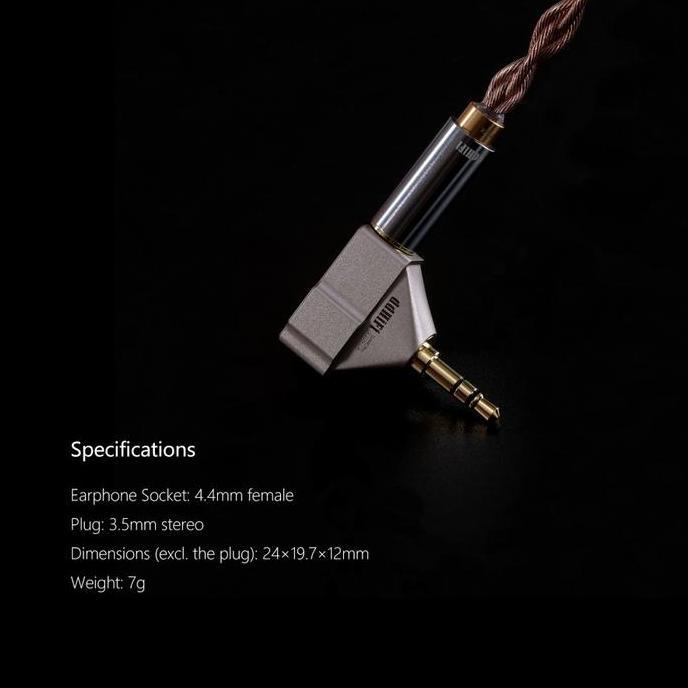 ddHiFi DJ44C Pro 3.5mm to 4.4mm / 4.4mm Female to 3.5mm Male Adapter