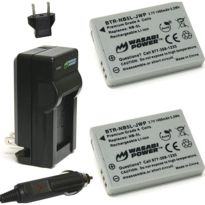 sabi Power Battery & Charger for Canon NB-5L NB5L Baterai IXUS 90 800 850 860 870 900 950 960 970 98