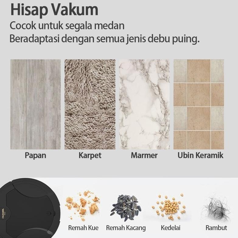 BIG SALE BUMIRUANG   ROBOT PENYEDOT DEBU PORTABEL ROBOT PENYAPU OTOMATIS RUMAH PEMBERSIH LANTAI/SAPU
