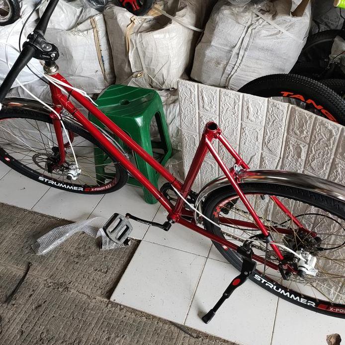 Jagang Standar Samping Japit Jepit Frame Sepeda TREX Model Koba Alloy Adjustable Bike Stand Parkir M