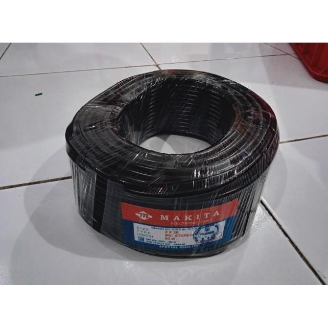 KABEL MIC MAKITA STEREO HITAM 2 X 20 kabel mic stereo makita 1 roll