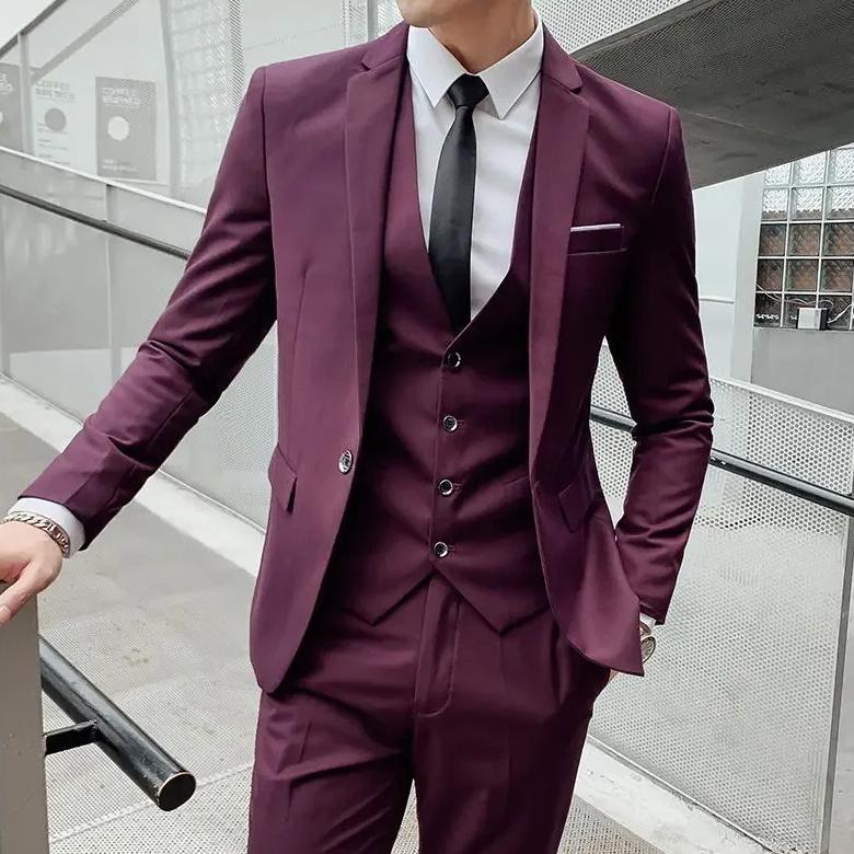 Diskon Set Jas Pria Tuxedo 3 In 1 Pria Setelan Jas Pria Formal