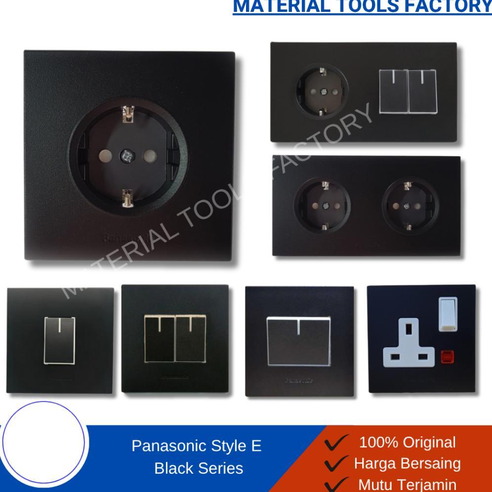 SAKLAR - STOP KONTAK - SAKLAR LAMPU - SAKLAR PANASONIC BLACK STYLE E - SAKLAR LAMPU PANASONIC HITAM 