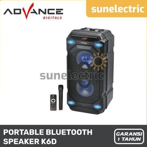 Advance 6.5 Inch Portable Bluetooth Speaker K6D With Free Mic Wireless