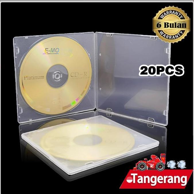 REWARLI 20pcs Case Casing CD Slim Single / CD DVD Case / Kotak CD DVD