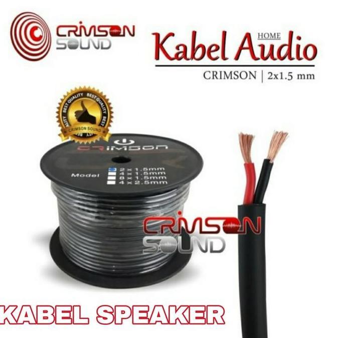 Kabel Speaker 100 Meter 2X1.5mm Kabel Speaker 1 Roll Crimson