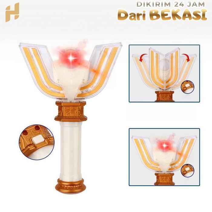 Kado Mainan Anak Cowok Ultraman Tiga God Light Rod Summoner Superman Senjata Ultraman Tiga