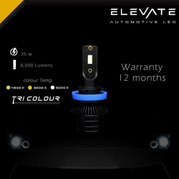 LED Tricolor H4 Headlht / Headlamp 6K ; 4300K ; 3K
