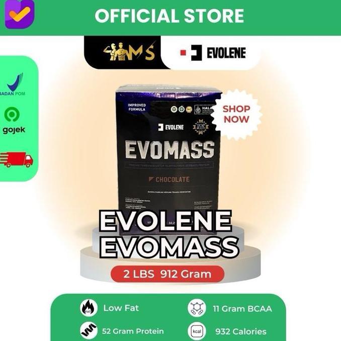 evomass 2 lbs evolene weight gainer susu penambah berat badan