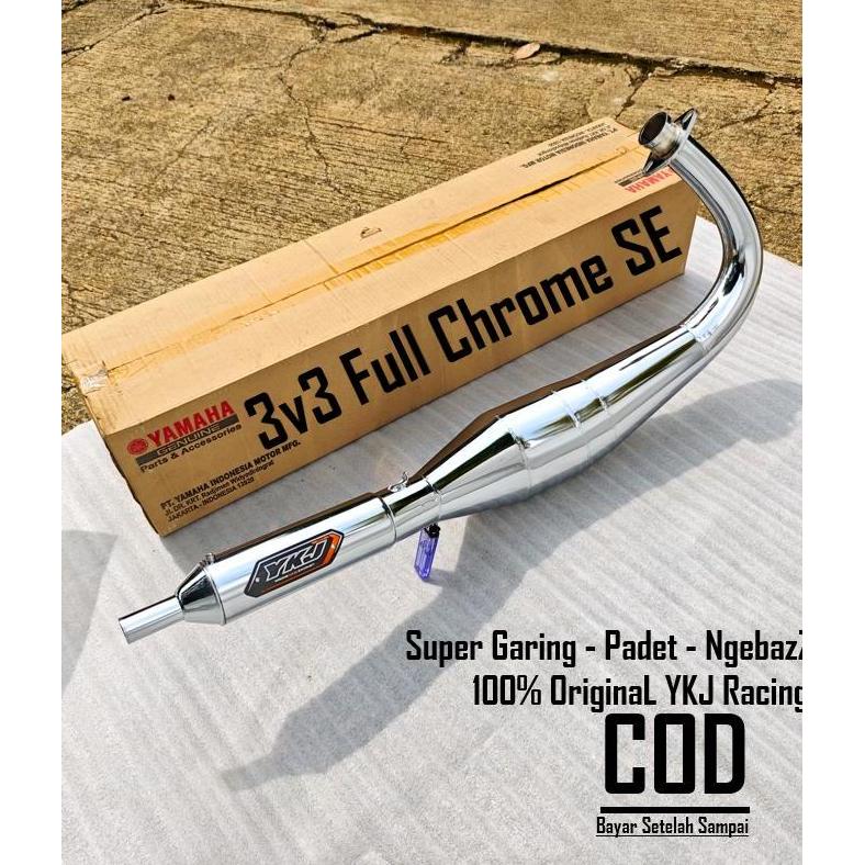 Knalpot Kolong 3v3 RX KiNG YKJ 3v3 Full Chrome SE [Special Edition] Super Garing Padet NgebazZ Atas 