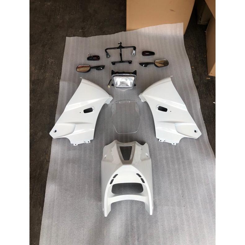 Fairing sayap luar ninja ssr serpico putih set komplit versi panjang bahan abs