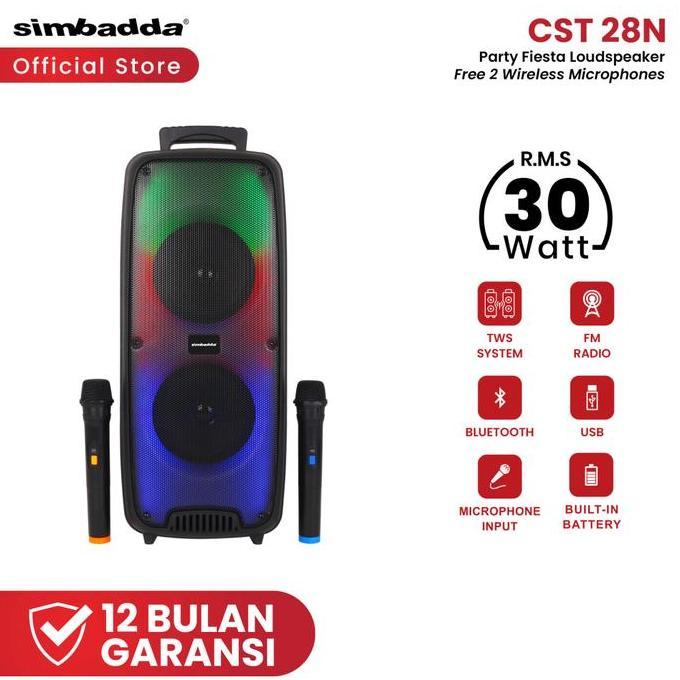 Simbadda CST 28N Speaker Meeting Bluetooth Portable Super Bass RGB TWS