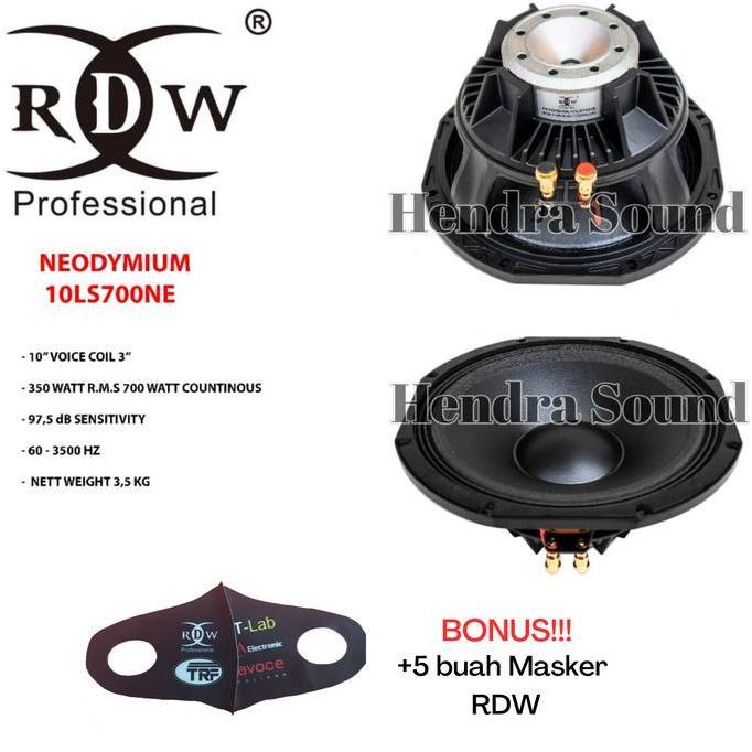 Komponen Speaker RDW 10 Inch 10 LS 700 NE Orinal