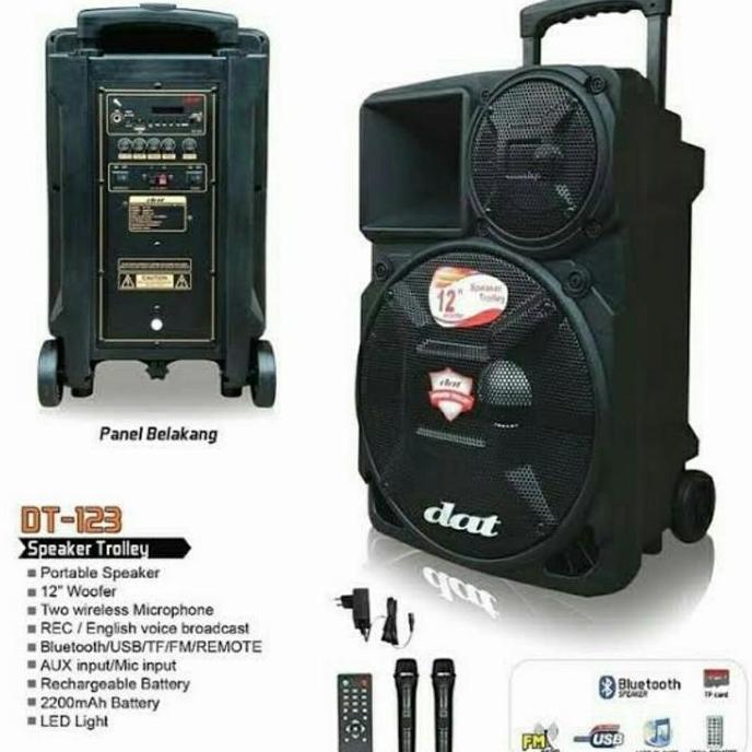 Speaker Portable Meeting DAT DT-123 12"inch Orinal - BT & USB
