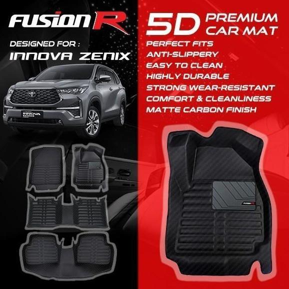 Fusion R Karpet Mobil 5D INNOVA ZENIX Hybrid Premium Car Carpet Carbon