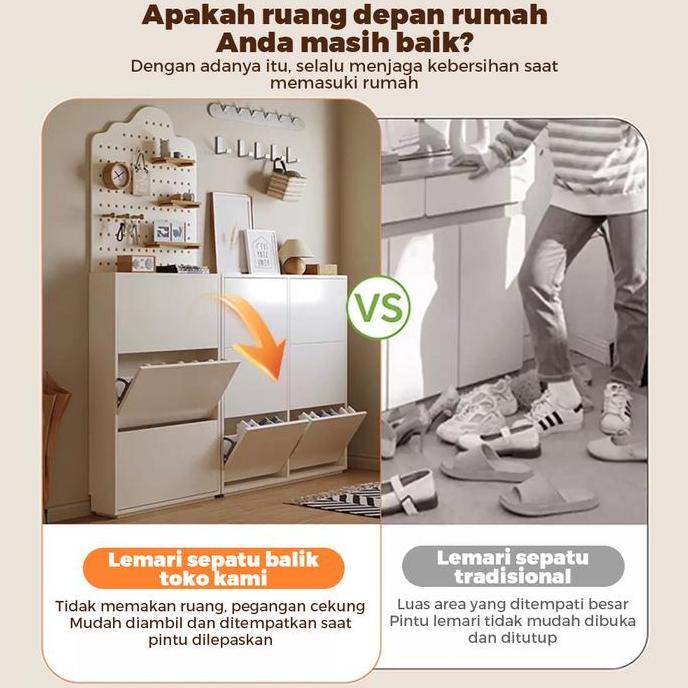 Str- Nidouillet Rak Sepatu Besi Rak Sepatu Susun Tertutup Rak Sepatu Besi Kuat Teba Rak Sepatu Besi 