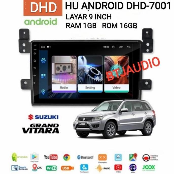 Promo HEAD UNIT TAPE TV MOBIL ANDROID MERK ORCA/DHD/SKELETON UTK SUZUKI GRAND VITARA LAYAR 9 INCH Di