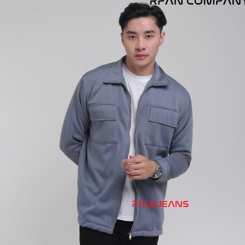 Hombre- New- Shacket Jacket Zipper Pria / Shacket Fleece Resleting / Jacket Shacket.