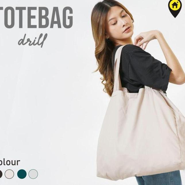 Tas Kain Besar Totebag Wanita Polos Tas Belanja Besar Tas Custom