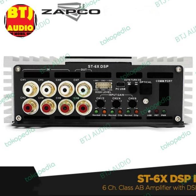 Promo POWER 6CH ZAPCO ST-6X DSP AMPLIFIER WITH DSP (ORIGINAL RESMI ZAPCO) Diskon