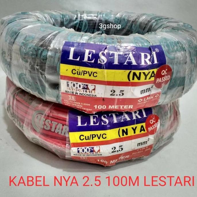 KABEL NYA 2.5 100M MERAH, HITAM, KUNING, BIRU LESTARI