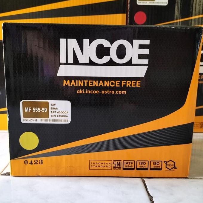 Aki mobil Mazda RX8 INCOE MF 555-59 Aki Kering