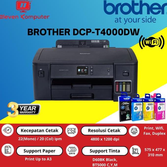 BROTHER HL T4000DW Printer A3 T4000 DW [Duplex+WiFi]